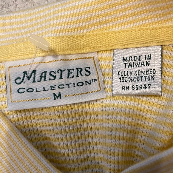 Masters Yellow Sleeveless Polo with Embroidered Logo vintage - Picture 8 of 8